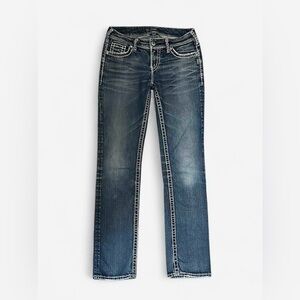 SILVER JEANS CO. Suki Mid Straigjt Jeans 29X34